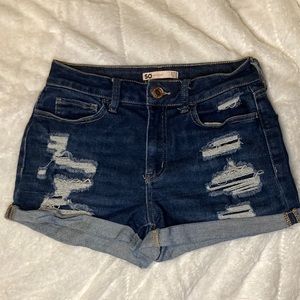 SO “High Rise Shorties” 5/27 W Jean Shorts